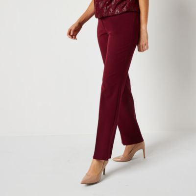Liz Claiborne Audra Tailored Curvy Womens Straight Mid Rise Trouser