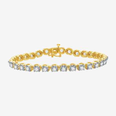 (H-I / I1) Womens 5 CT. T.W. Lab Grown White Diamond 10K Gold Tennis Bracelet