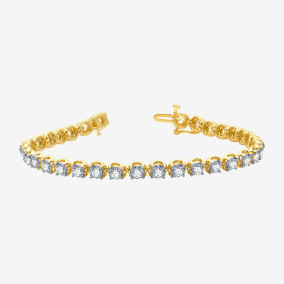 H-I / I1) CT. T.W. Lab Grown White Diamond 10K Gold Tennis Bracelet