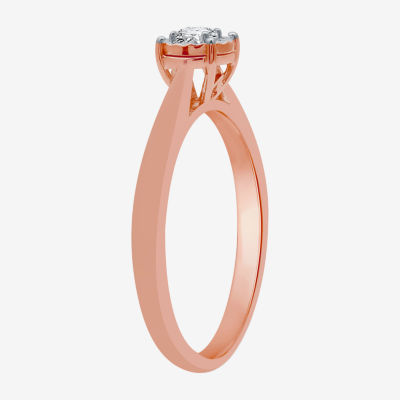 I Said Yes (H-I / I1) Womens 1/4 CT. T.W. Lab Grown White Diamond 14K Rose Gold Over Silver Sterling Round Bridal Set