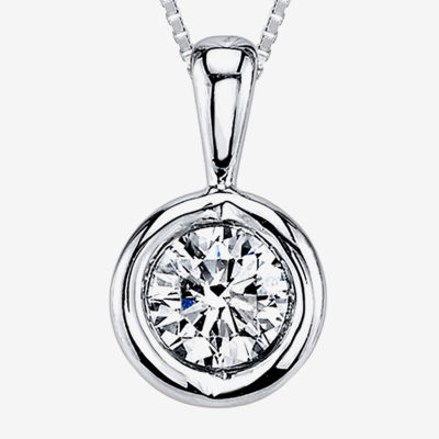 Sirena™ 1/12 CT.T.W. Natural Diamond 14K White Gold Pendant Necklace