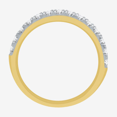 (H-I / I1) 2MM 1/2 CT. T.W. Lab Grown White Diamond 10K Gold Wedding Band