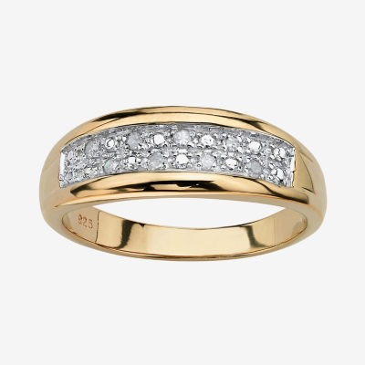 2MM 1/8 CT. T.W. Natural White Diamond 18K Gold Over Silver Band