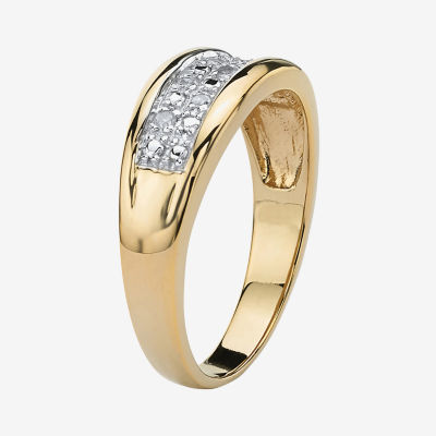 2MM 1/8 CT. T.W. Natural White Diamond 18K Gold Over Silver Band