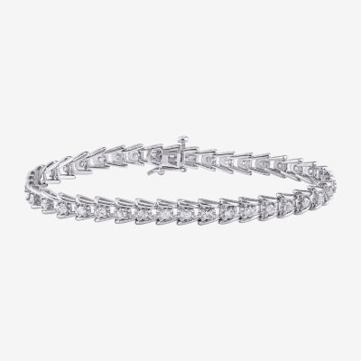 CT. T.W. Natural Diamond Sterling Silver Inch Tennis Bracelet