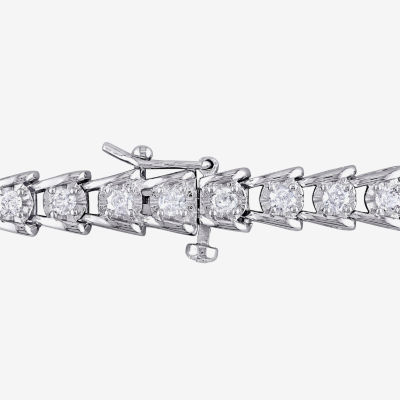 CT. T.W. Natural Diamond Sterling Silver Inch Tennis Bracelet