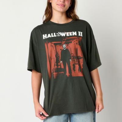 Juniors Halloween Oversized Tee Womens Crew Neck Short Sleeve Graphic T-Shirt