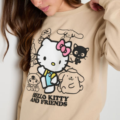 Juniors Hello Kitty And Friends Womens Crew Neck Long Sleeve Sweatshirt