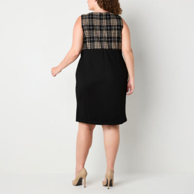 Danny & Nicole Plaid Womens Plus Jacket Dress