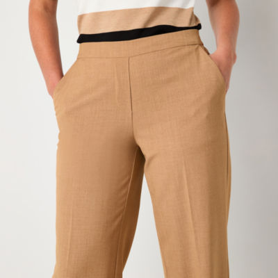 Liz Claiborne Womens Straight Pull-On Pants