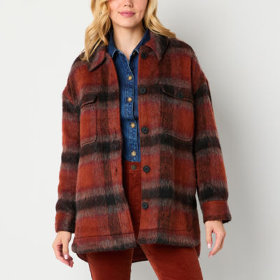 a.n.a Plaid Midweight Shirt Jacket