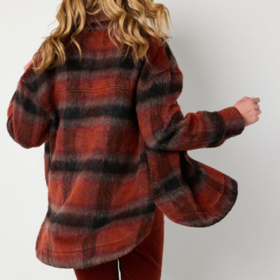 a.n.a Plaid Midweight Shirt Jacket