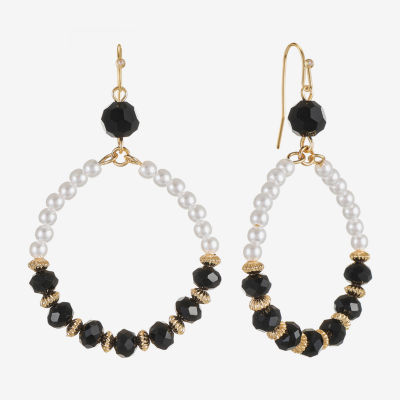 Mixit Beaded Glass Hoop Earrings