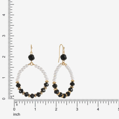 Mixit Beaded Glass Hoop Earrings