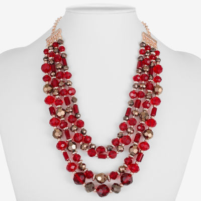 Liz Claiborne Layered 17 Inch Rolo Statement Necklace