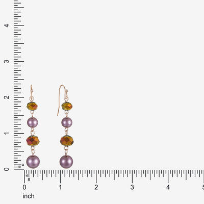 Liz Claiborne Linear Womens Drop Earrings