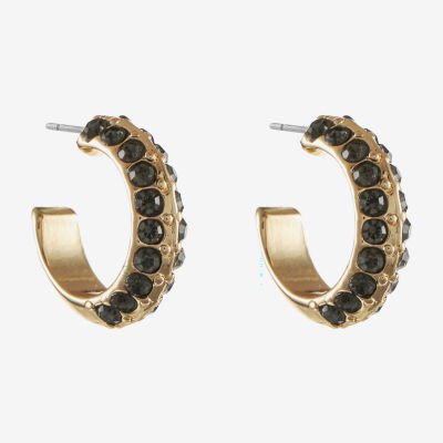 Liz Claiborne Huggie Glass Hoop Earrings