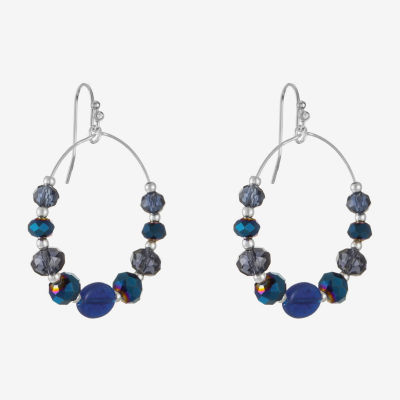 Liz Claiborne Beaded Hoop Earrings