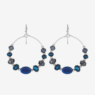 Liz Claiborne Beaded Hoop Earrings