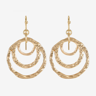 Liz Claiborne Womens Round Drop Earrings