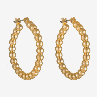 Liz Claiborne Textured Hoop Earrings