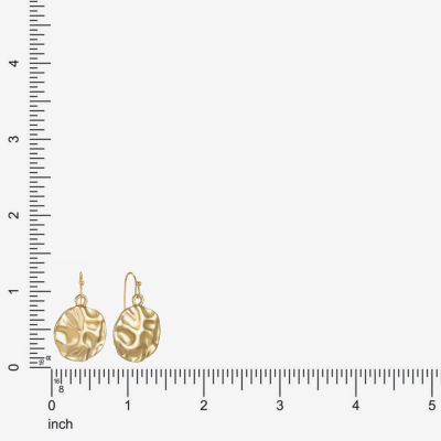 Liz Claiborne Hammered Drop Earrings