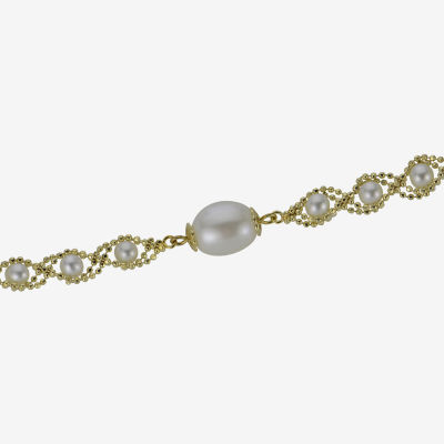 Cultured Freshwater Pearl 14K Gold Over Sterling Silver Brilliance Bead Necklace