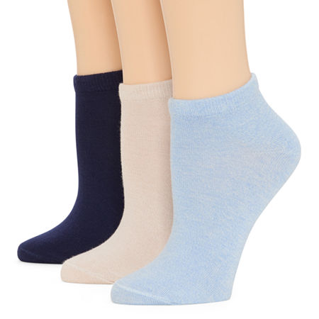 Mixit Everyday Essential 3 Pair No Show Socks Womens, 4-10, Blue