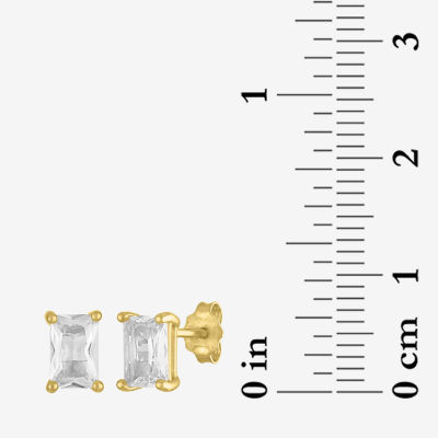 Yes, Please! Womens 2-pc. Lab Created White Sapphire 14K Gold Over Silver Necklace Set