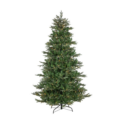 7.5' Pre-Lit Full Green Extend-A-Tree Adjustable Artificial Christmas Tree - Clear Lights