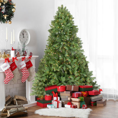 7.5' Pre-Lit Noble Fir Full Artificial Christmas Tree - Clear Lights