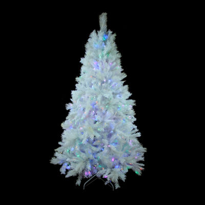 7.5' Pre-Lit Medium Iridescent Pine Artificial Christmas Tree - Multi-Color LED Lights