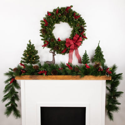 9' x 14'' White Valley Pine with Pine Cones Artificial Christmas Garland - Unlit