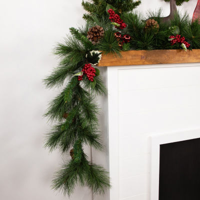 9' x 14'' White Valley Pine with Pine Cones Artificial Christmas Garland - Unlit