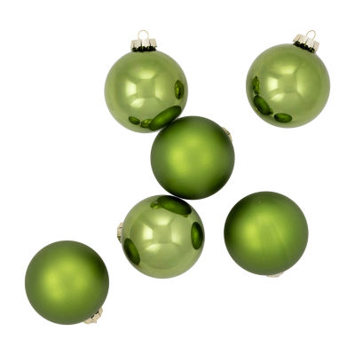 Northlight 2-Finish Glass Ball 6-pc. Christmas Ornament