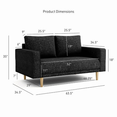 Megan Track-Arm Upholstered Loveseat