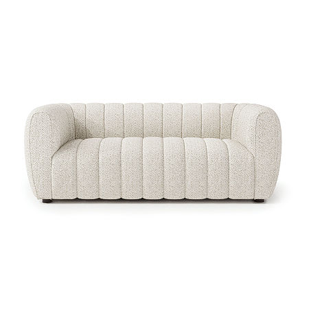 Laura Track-Arm Upholstered Loveseat, One Size, White