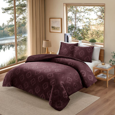Bearpaw Kingvale Flannel Embossed 3-pc. Comforter Set