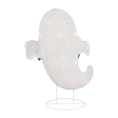 Northlight 25" Led Ghost With "Boo" Banner Halloween Yard Art