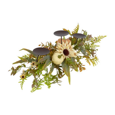 Northlight Sunflower And Pumpkins Candle Holder