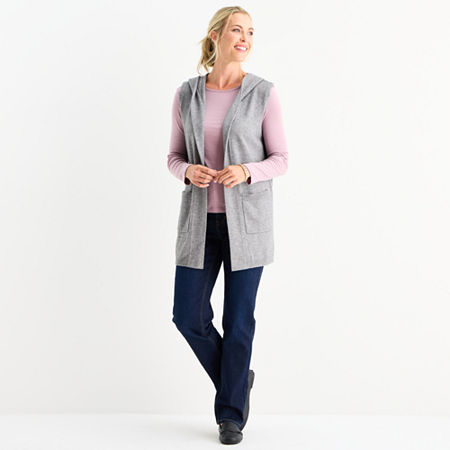 Liz Claiborne Knit Wrap In Gray