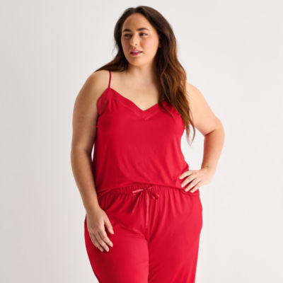 Ambrielle Womens V-Neck Sleeveless 2-pc. Pajama Sets
