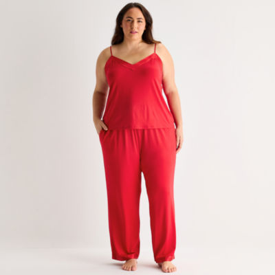Ambrielle Womens V-Neck Sleeveless 2-pc. Pajama Sets