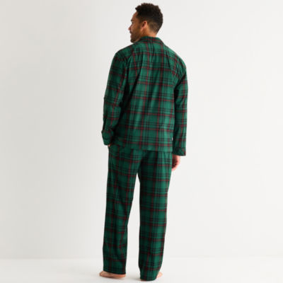 St. John's Bay Mens Fleece Long Sleeve 2-pc. Pajama Sets
