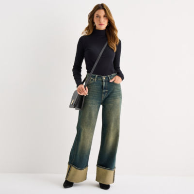 a.n.a Womens Highest Rise Wide Leg Jean
