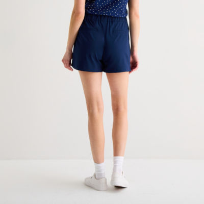 St. John's Bay Womens Mid Rise Pleated Short