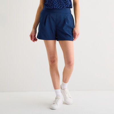 St. John's Bay Womens Mid Rise Pleated Short