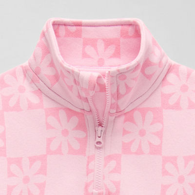 Okie Dokie Toddler & Little Girls Turtleneck Long Sleeve Casual Quarter-Zip Pullover
