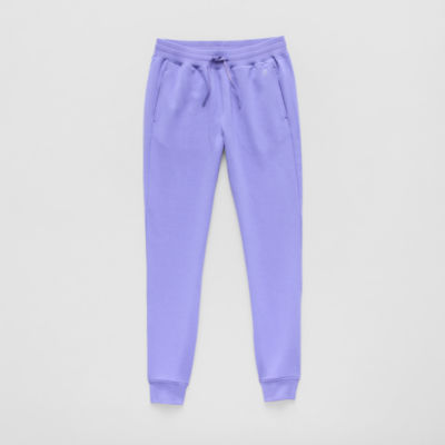 Xersion Super Soft Little & Big Kid Girls Cuffed Mid Rise Regular Fit Fleece Jogger Pant