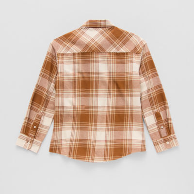 Thereabouts Little & Big Kid Boys Long Sleeve Regular Fit Flannel Shirt